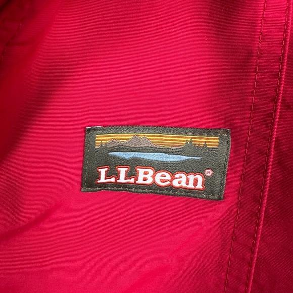 L.L. Bean Women's S Anorak Windbreaker Red Blue Colorblock Pullover Hooded - Picture 6 of 11